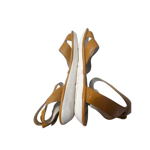 Fly London Womens Size 7.5-8 Leather‎ Sandals Tan Ankle Strap - Picture 7 of 7